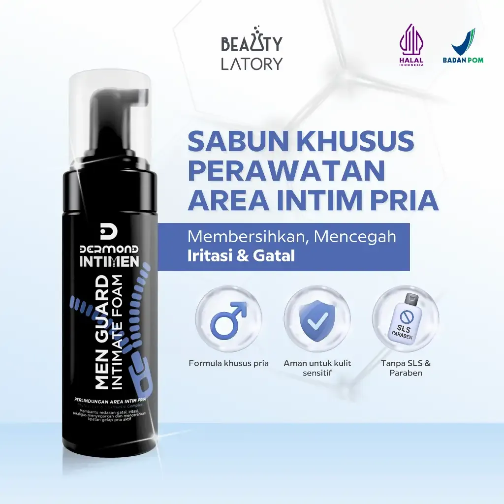 DERMOND Menguard Intimate Foam - Pembersih Lembut Area Intim Pria