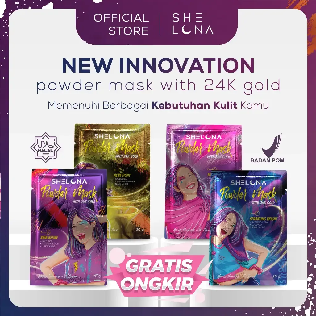 SHELUNA - Powder Mask with 24K Gold